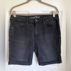 Universal Thread Washed Black Denim Bermuda Shorts